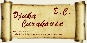 Đuka Curaković vizit kartica